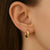 Curbs bold gold hoops earring