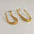 Golden halo ovals earrings