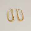 Golden halo ovals earrings