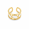 Oval Decore Layer Cuff Ring