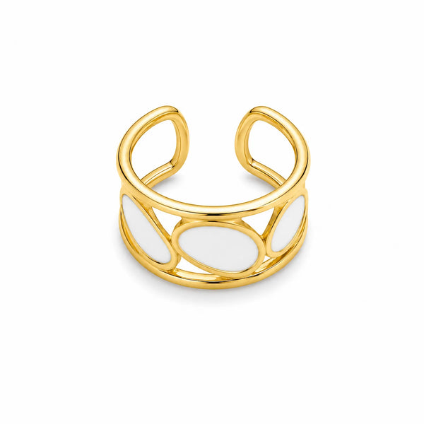 Oval Decore Layer Cuff Ring