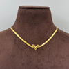 V Pendant snake Chain Necklace