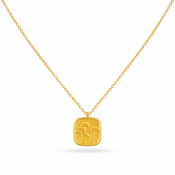 Daisy Stamp Necklace