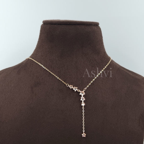 Dangling Crystal Star Necklace