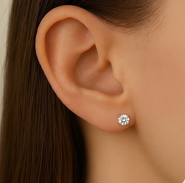 Diamond aura earrings
