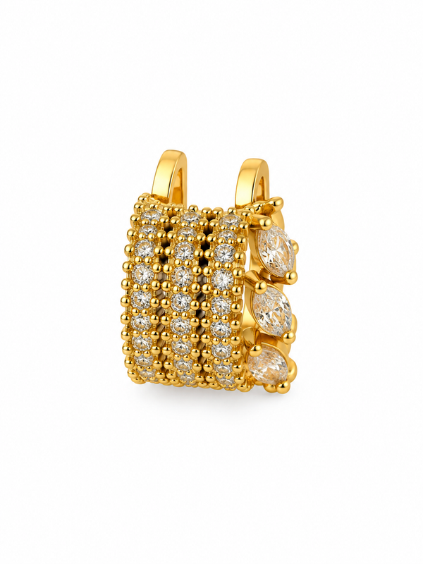 Crystal Mesh Ear Cuff