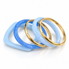 Smoky Elegance Resin Bangle Set