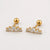 Crystal Crown ballback Earrings