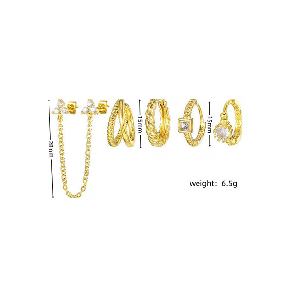 Lustro Luxe Mismatch Earring Set