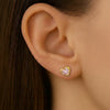 Emerald heart beats earrings