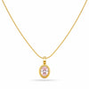 Emerald oval Pendant Necklace
