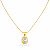 Emerald oval Pendant Necklace
