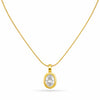 Emerald oval Pendant Necklace