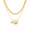 Eye shape layered Necklace
