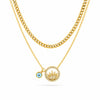 Eye shape layered Necklace