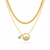 Eye shape layered Necklace