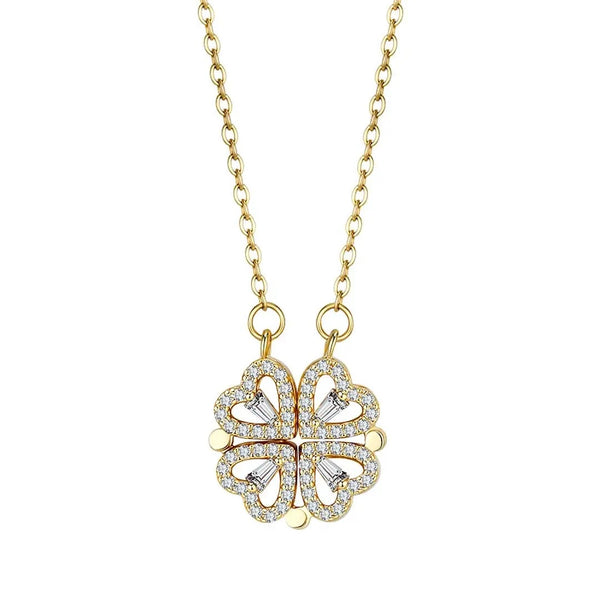 Two in one Heart Clover Necklace