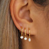 Diamond hoop Earring Set