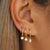 Diamond hoop Earring Set