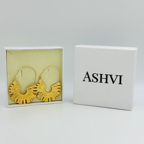 Sun Large Hoops Earrings