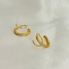 Golden spiral hug earrings