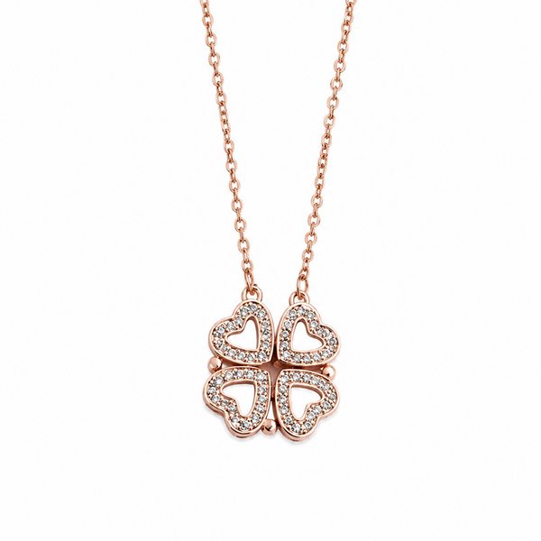 Two in one Heart Clover Necklace