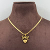 Bow heart Snake Chain Necklace