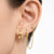 Double glam link Earring Set