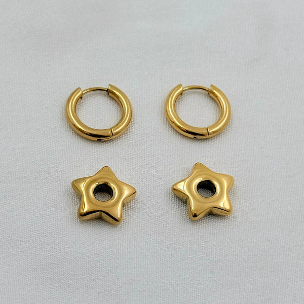 Twinkle Star Hoops