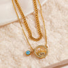 Eye shape layered Necklace