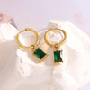 Emerald 2 in 1 hoop Earrings