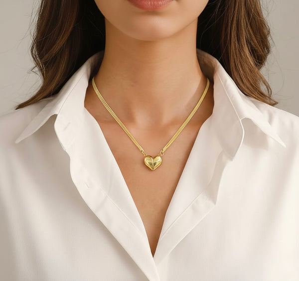 Heart Megnat pendant Necklace