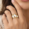 Oval Decore Layer Cuff Ring