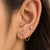 Butterfly Chain Stud Earrings