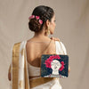 Indian lady Wooden Clutch