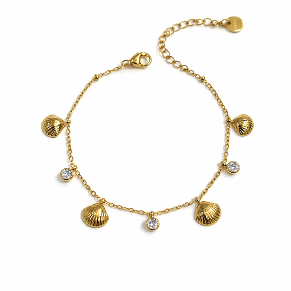Golden Shell Charm Bracelet