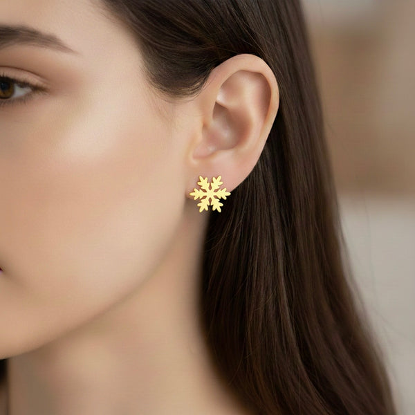 Golden frost bites earrings