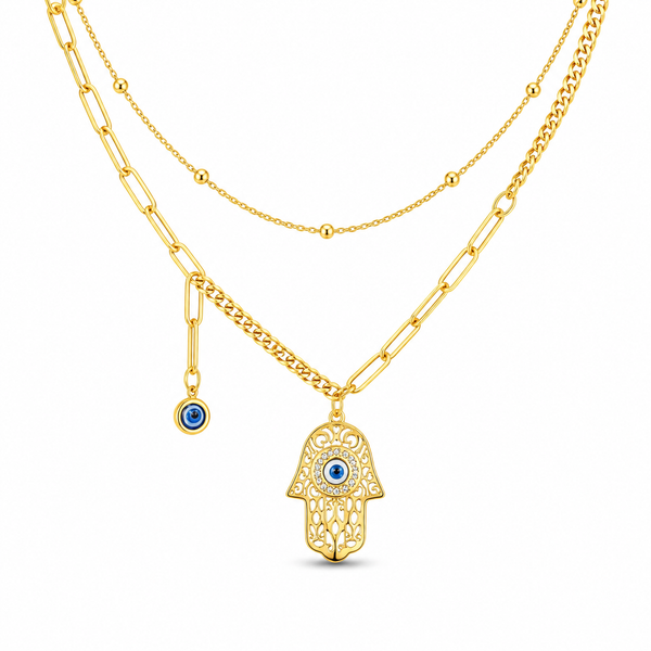 Hanging Hamsa Necklace