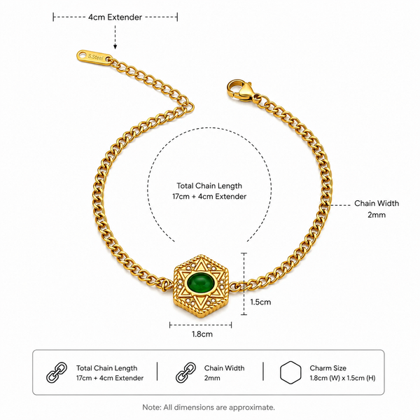 Hexa Star Pendant Bracelet