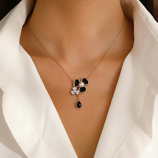 Flower Dangle Necklace