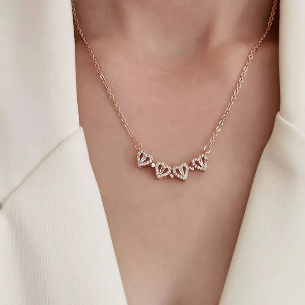 Two in one Heart Clover Necklace