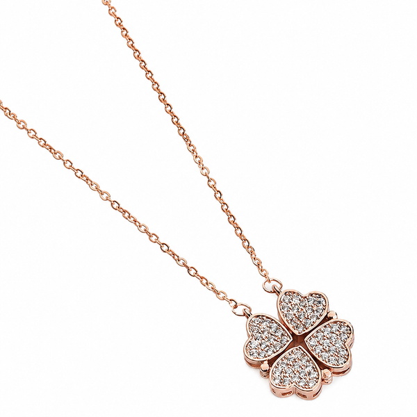 Two in one Heart Clover Necklace