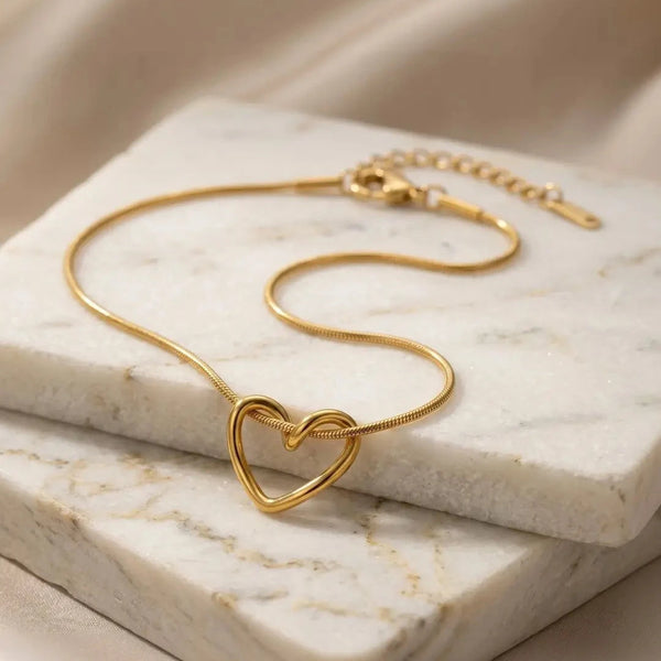 Hollow Heart Pendant Necklace