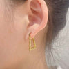 Bamboo joint Design Hoops Earrings