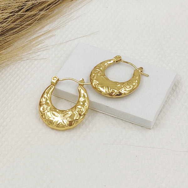 Floral mandalahoops Earrings