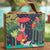 Village Girl With Umbrella Suitcase Style Clutch