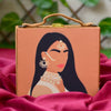 Girl Portrait Suitcase Style Clutch