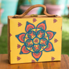 Yellow Mandala Print Suitcase Style Clutch