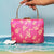 Pink floral Handle Clutch