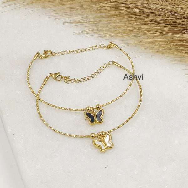 Butterfly Wire Charm Bracelet